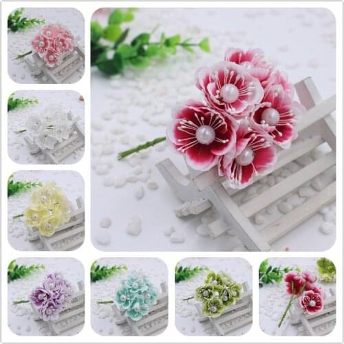 Hot sale 4CM Silk Artificial Tea Rose Bud Flowers Head For Wedding Decoration DIY Wreath Gift Box Scrapbooking Craft Fake Flower