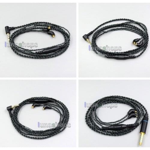 LN006057 45ohm 3.5mm 2.5mm Balanced Silver Foiled Earphone Cable For Etymotic ER4SR ER4XR ER3XR ER3SE ER2XR ER2SE