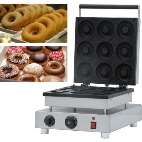 90mm big size donut waffle machine, Automatic Electric Mini commercial donut making machines
