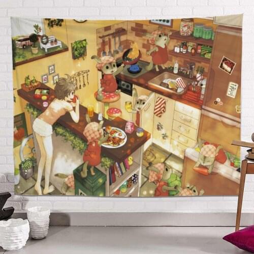 Kawaii Room Decor Healing Background Cloth Home Decoration Accessories Decoration Murale Chambre Tapestry Cute Room Decor Tapiz