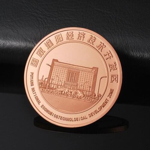 Factory wholesale rose gold badge low price high quality round memorial badge
