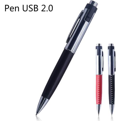 Pen Shape USB 2.0 Flash Drive 4gb 8gb 16gb 32gb 64gb Usb Disk Memory Stick Ballpoiont Pendrive for Photography (10pcs Free Logo)