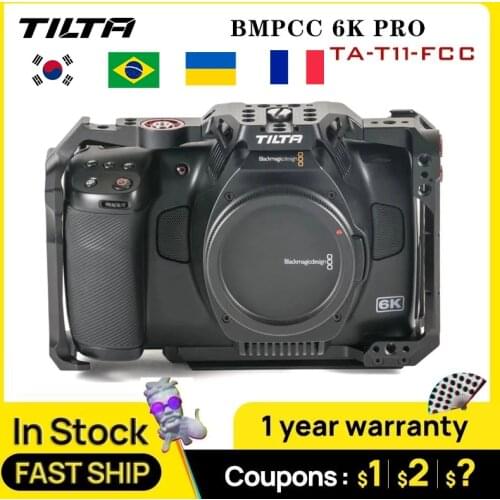 In stock TILTA BMPCC 6K Pro camera cage TA-T11-FCC TA-T11-FCC-B Full and half cage shooting kit base plate tactical suit