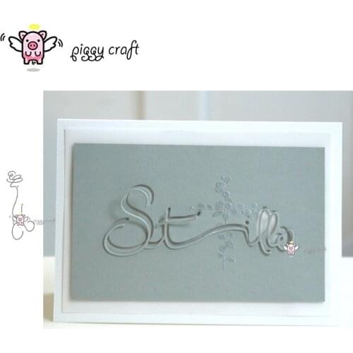 Piggy Craft metal cutting dies cut die mold German silence letter Scrapbook paper craft album card punch knife art cutter die