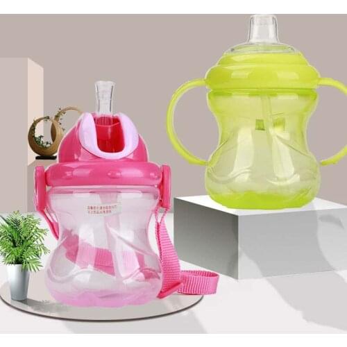 Baby Care New 350ML Baby Kids Children Portable Feeding Drinking Water Bottle Cup With Straw