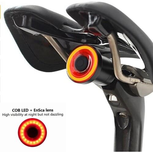 XLITE100 Bicycle Smart Rear Light LED Auto Start/Stop Brake Sensing Lamp IPX6 Waterproof USB Charging Cycling Warning Taillight