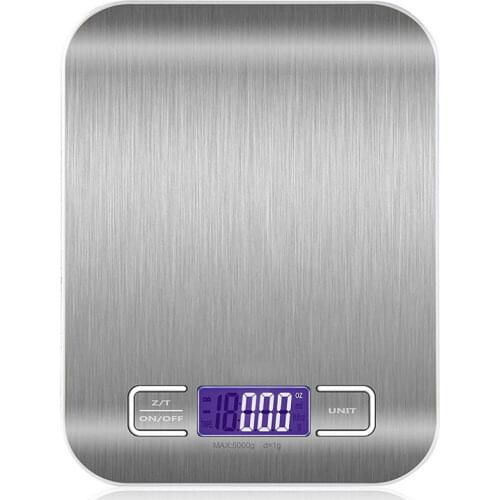 Digital Multi-function Food Kitchen Scale Stainless Steel 1g 5kg Stainless Steel Platform with LCD Display
