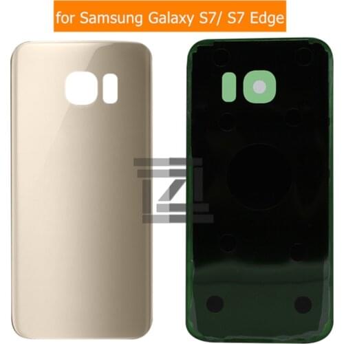 For Samsung Galaxy S7 Edge Battery Back Cover for Galaxy S7 G930 Glass Rear Door Housing Cover 3M Glue Repair Parts 5.1 5.5