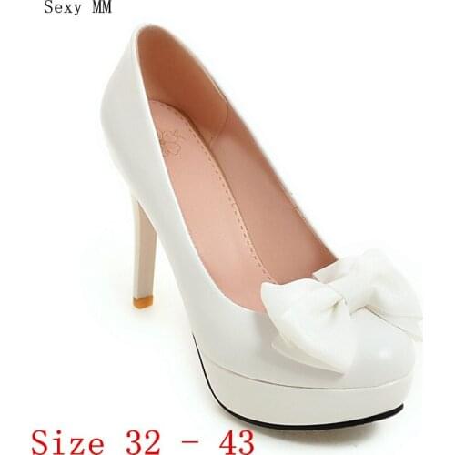 Women High Heel Shoes Platform Pumps Woman High Heels Party Wedding Shoes Kitten Heels Small Plus Size 32 33 - 40 41 42 43