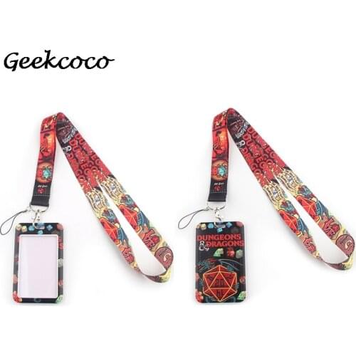 J1956 Cartoon Dragon Hard Staff Identification Name Badge ID Card Access Exhibition Card With Lanyards