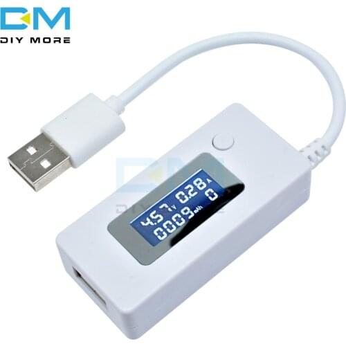 LCD USB Detector Voltmeter Ammeter Mobile Power Charger Capacity Tester Meter Voltage Current Charging Monitor with USB cable