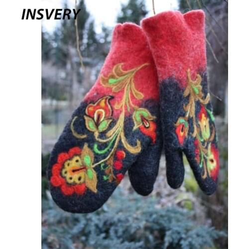 Winter Gloves Mittens Women Gloves Halloween Christmas Fashion Gloves Womens Winter Gloves Plus Fleece Outdoor Gloves Lady