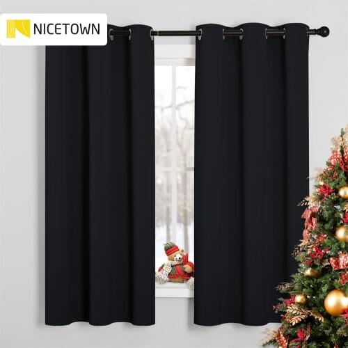1 Panel Fabric Blackout Eyelet Grommet Curtain Drapery for Window Blinds Living Room Children Bedroom Cortina Para Sala De Estar