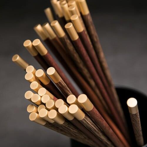 2/Pair natural wooden chopsticks high-end gift box wooden chopsticks kitchen house reusable environmentally tableware chopsticks
