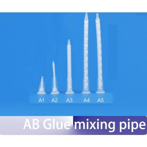 20pcs/lot AB glue cylinder dispensing mouth mixing tube mixed mouth needle AB glue gun dispensing needle mixing head