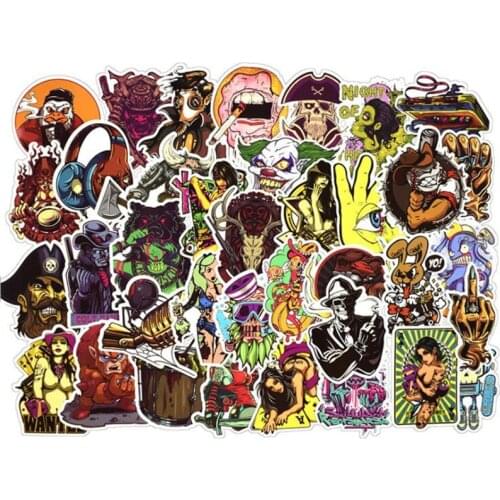 50Pcs/Pack Car Styling Bomb JDM Doodle Car Stickers Decals Skateboard Graffiti Motorcycle Vinyl Sticker Car Accessories