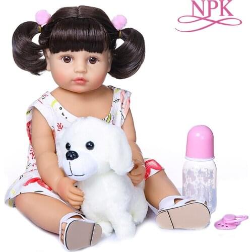 55CM NPK real baby size very soft flexible full body silicone bebe doll reborn baby toddler girl