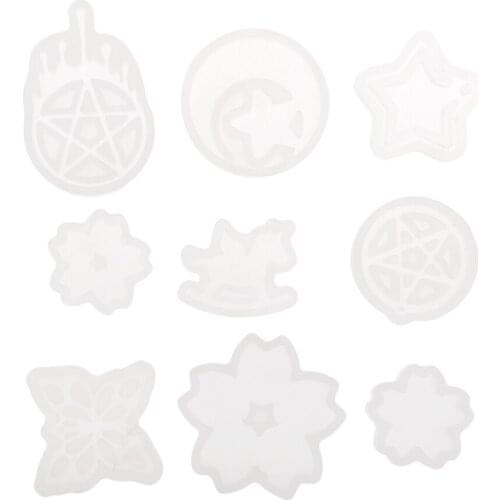 9 patterns Cute Silicone Mold Resin Jewelry Making Mould Epoxy Pendant Craft DIY Tool high temperature resistance