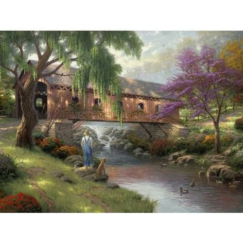 A6299 11CT/14CT/18CT/25CT/28CT night snowing patterns Counted Cross Stitch DIY Cross Stitch Kits Embroidery Needlework Sets