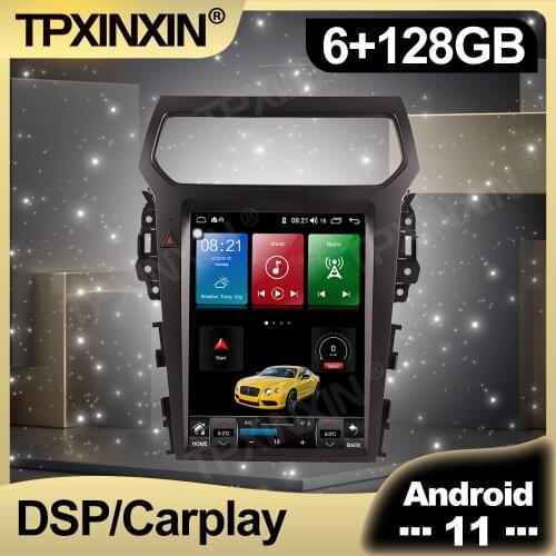 128GB Tesla Screen Android 11.0 Car Radio For Ford Explorer 2014 - 2019 Multimedia Auto DVD Player Navigation Stereo GPS 2 din