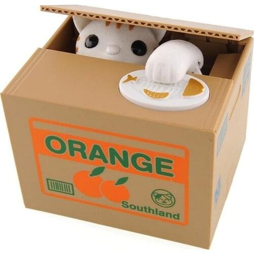 Cat Deposit Cans Creative Boring Box for Stealing Money Savings Bank Childrens Toys Birthday Childrens Day Gift toys