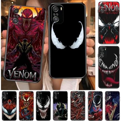Marvel venomel cartoon Phone Case For XiaoMi Redmi Note 10 9 9s 8 7 6 5 A Pro s T Black Cover Silicone Back Pre style