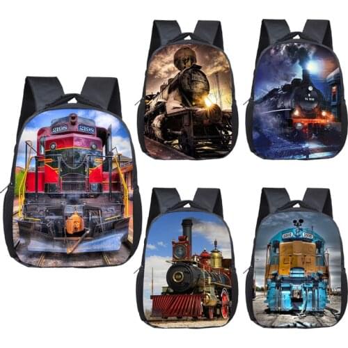 12 Inch Steam Locomotive / Train Toddler Backpack Children School Bags Boys Girls Kindergarten Bag Kids School Backpacks Gift