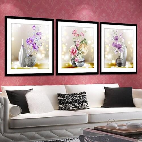DIY 5D Sale Diamond Embroidery, Diamond Mosaic, Fashion Flower Vase arrangement Art, Diamond Painting, Cross Stitch,3D, Decorati