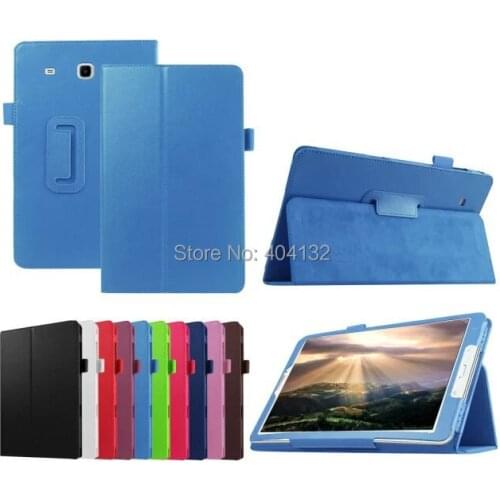 For Samsung T560 T561 Protective Skin Litchi Stand PU Cover Case For Samsung Galaxy Tab E 9.6 (50PCS/Lot)