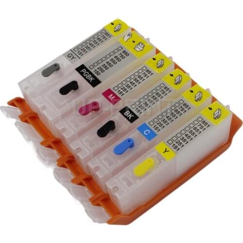 UP 18PCS/3sets PGI650 CLI651 refillable cartridges compatible for Canon MG6360 ip7260 MG5460 With ARC chip