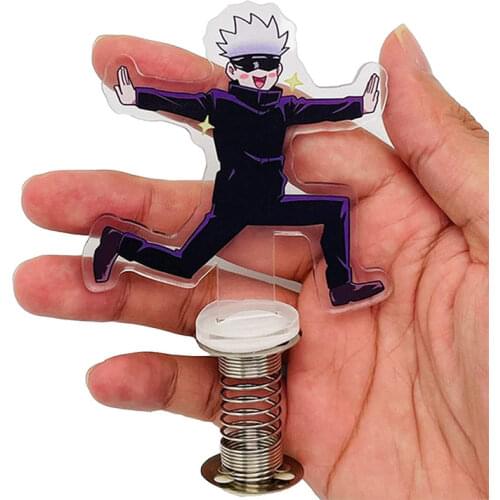 Anime Jujutsu Kaisen Shake Action Figure Stand Model Plate Gojo Satoru Desk Decor Shaking Acrylic Standing Sign Cosplay Gift