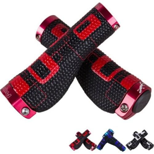 Ergonomics Bike Grips Handlebar Grip Bicycle End Bar Shock Absorption High Fiber PU Silicone Rubber Cycling Bike Accessories