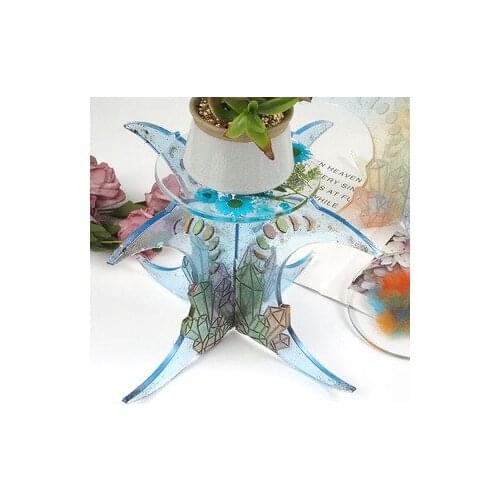 Diy Crystal Dropping Mould Desktop Storage Rack Balcony Flower Pot Rack Castle Eclipse Rotating Shelf Silicone Mould