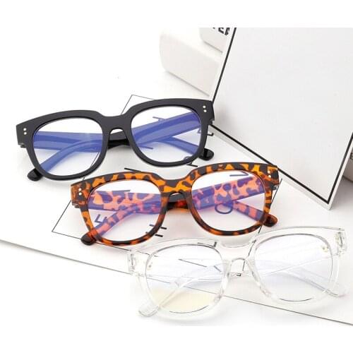 Veshion Square Mens Glasses Eyeglasses Frames for Male Female Spectacle Frames Woman Nerd Thick Rim Man Glasses Myopia Vintage