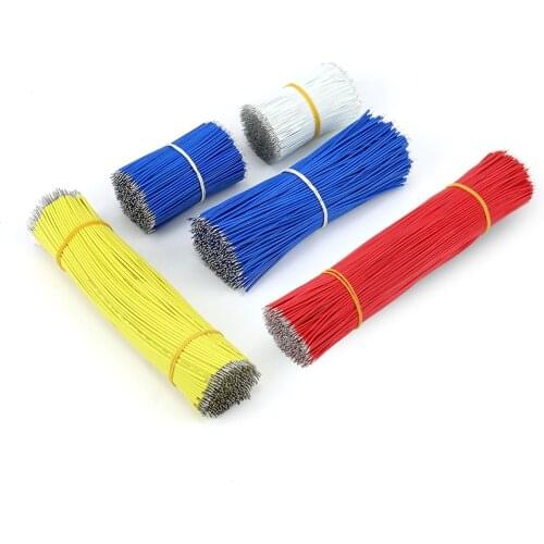 Best 1000pcs USA standard 22 No Conductor Wires electronic wire two heads dipping tin fly Jumper Wire 17*0.15mm length 160mm