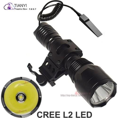 Powerful focus on remote weapons, gun lights, wire-controlled tactical rail, white light flashlight, 1000 lumens LED flashlight