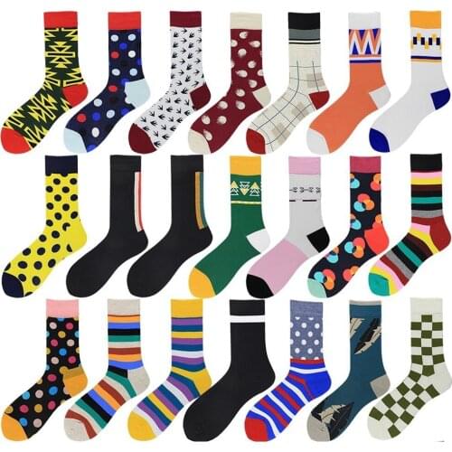 Peonfly 2020 New Spring Summer Men Cute Candy Colors Striped Plaid Cotton Casual Short Comfortable Motion Male Socks