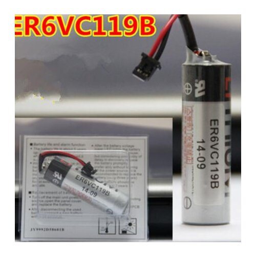 20PCS NEW ER6V ER6VC119B 3.6V 2000mAh PLC Battery With Black Plug Free Shipping