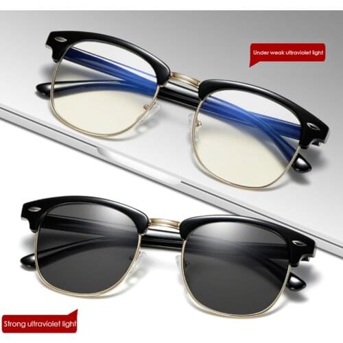 New Photochromic Filter Computer Glasses For Blocking UV Anti Blue Light Eye Eyestrain Transition Gaming Glasses Women Men UV400