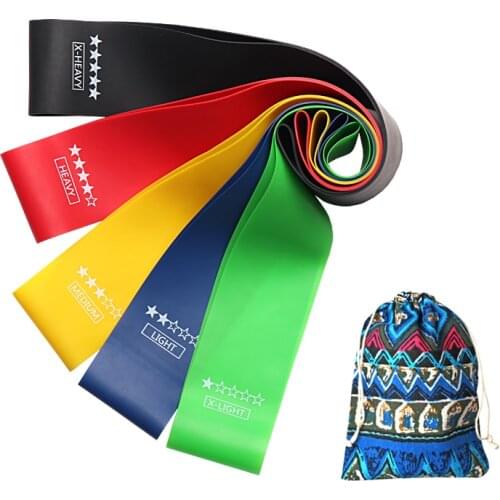 Yoga Resistance Rubber Bands Indoor Outdoor Fitness Gum Equipment 0.35mm-1.1mm Pilates Sport Training Workout Exercise Bands