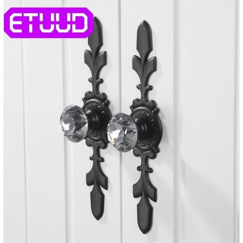 Luxury Crystal Diamond Handles for Furniture Shoebox Closet Dresser Drawer Knobs Wardrobe Pulls Pullers Hardware Cabinet Handles