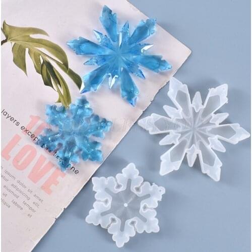 Christmas Ornaments Snowflake Pendant Casting Silicone Mould DIY Crafts Jewelry Making Tools Crystal Epoxy Resin Mold Drop Ship