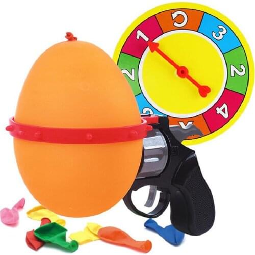 Russian Roulette Model Balloon Gun Party Tricky Creative Toy Gun Adult Tricky Funny Toys Family Interactive Games Lucky Roulette