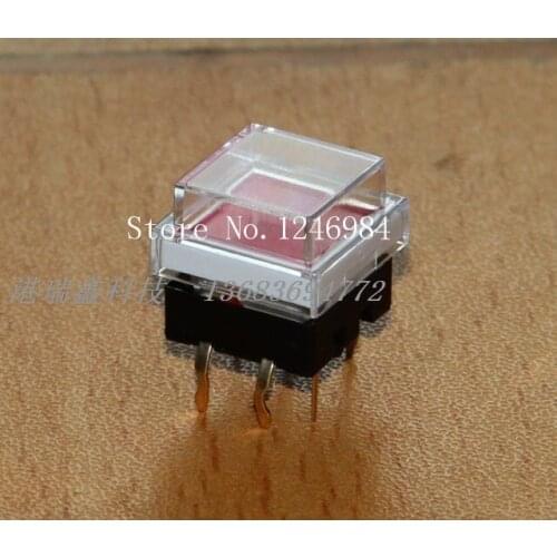 [SA]Taiwan Deli Wei dailywell illuminated red button micro switch without lock button SPL-12P-1-01--50pcs/lot