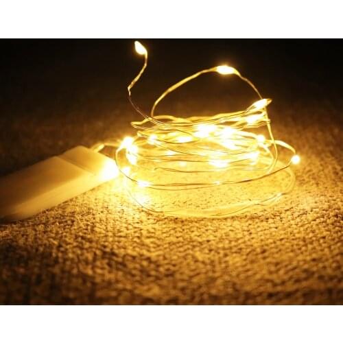 LED copper wire string lights garland cake gift box luminous decoration lights Christmas party decoration CR2032 battery powered