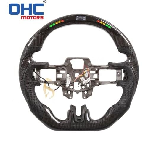 Real Carbon Fiber LED Steering Wheel compatible for Ford Mustang OHC Motors