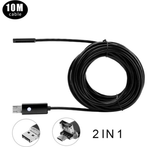 LESHP 10M 7mm Endoscope Camera HD USB Android Endoscope Waterproof 6 LED Borescope Inspection Camera Endoscope For Android PC