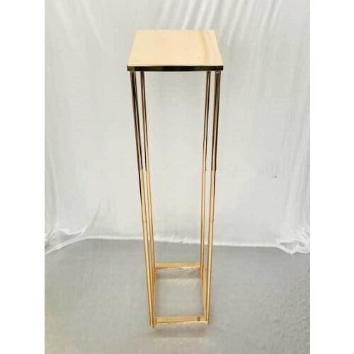 Tall Gold Color Metal Iron Wedding Flower Stand Centerpieces Road Lead For Wedding Decoration in Stage