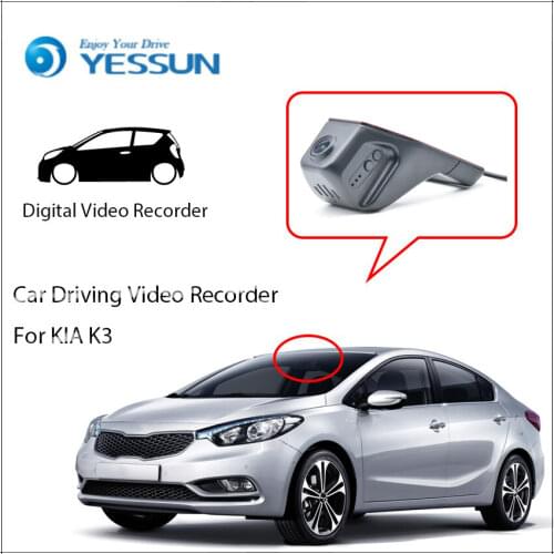 YESSUN For KIA K3 Car Front Dash Camera Not Reverse Parking Camera / DVR Driving Video Recorder For iPhone Android APP Control