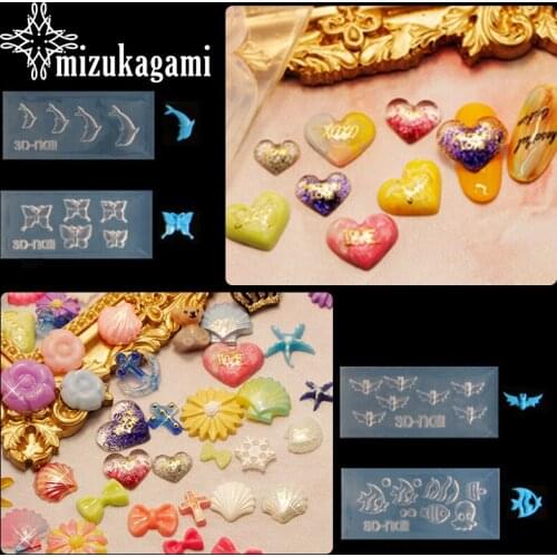 1pcs UV Resin Jewelry Liquid Silicone Mold Animal Dolphin Tropical Fish Butterfly Resin Charms Molds For DIY Making Jewelry